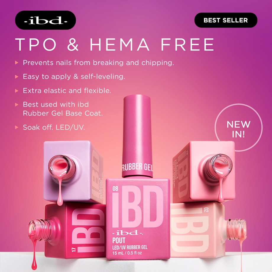 ibd Rubber Gel Pink Silk 15ml - Professional Salon Brands
