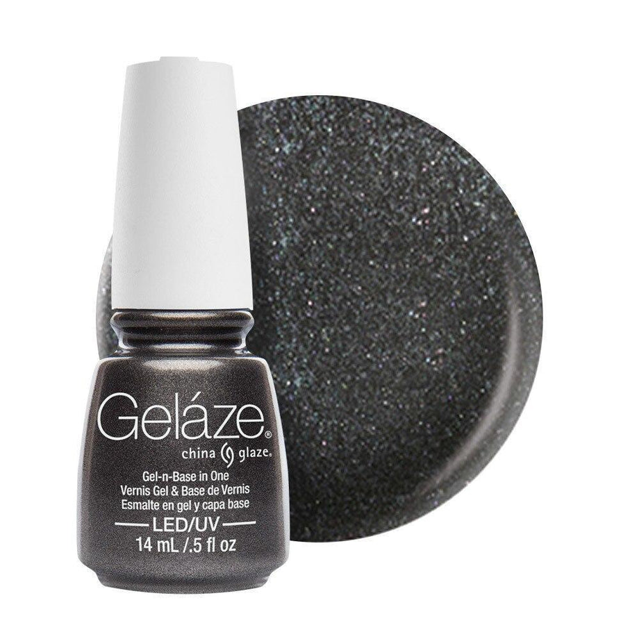 China Glaze Gelaze Gel & Base 14ml - Black Diamond