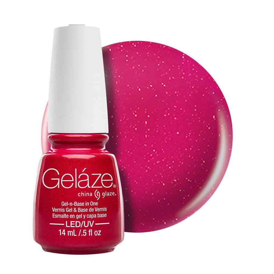 China Glaze Gelaze Gel & Base 14ml - Strawberry Fields