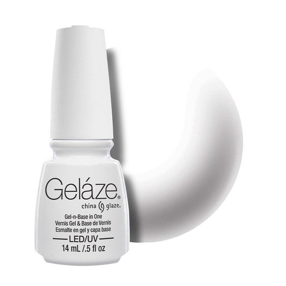 China Glaze Gelaze Gel & Base 14ml - White On White
