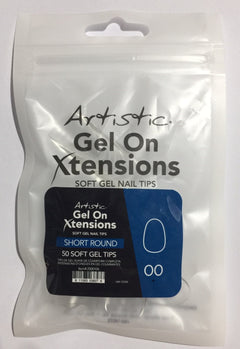 Artistic Gel On Xtensions Short Round Refill #00 50pk - Professional Salon Brands