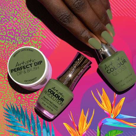 ARTISTIC - GROOVY DAYS AHEAD - MOSS GREEN CRÈME - DIP 23g - Professional Salon Brands