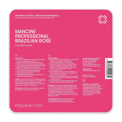 Mancine Brazilian Rose Hot Wax 500gm - Professional Salon Brands