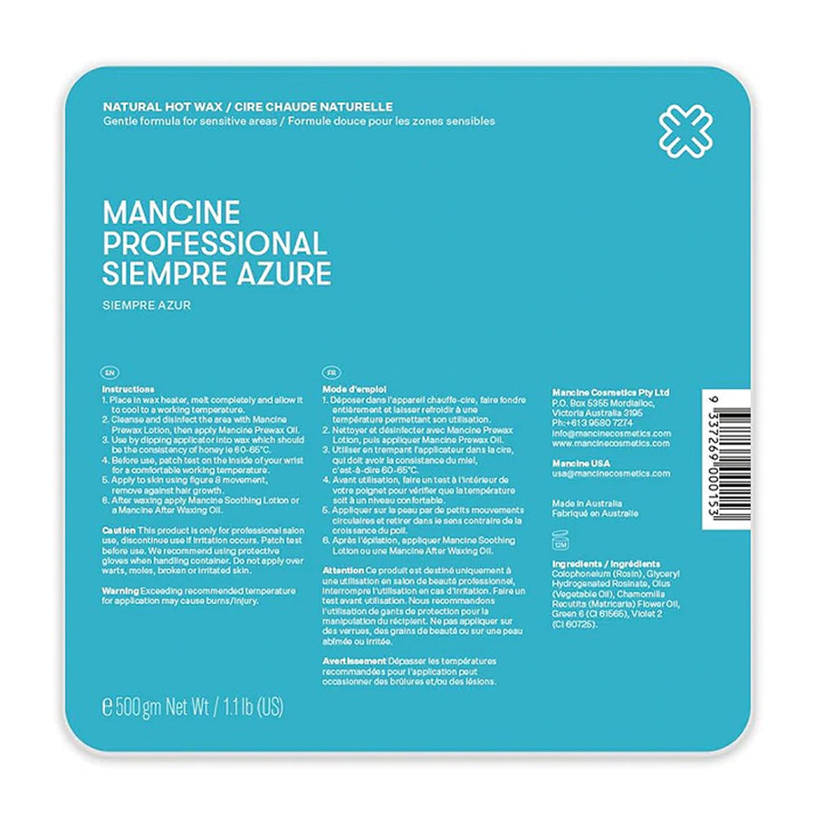 Mancine Siempre Azure Hot Wax 500gm