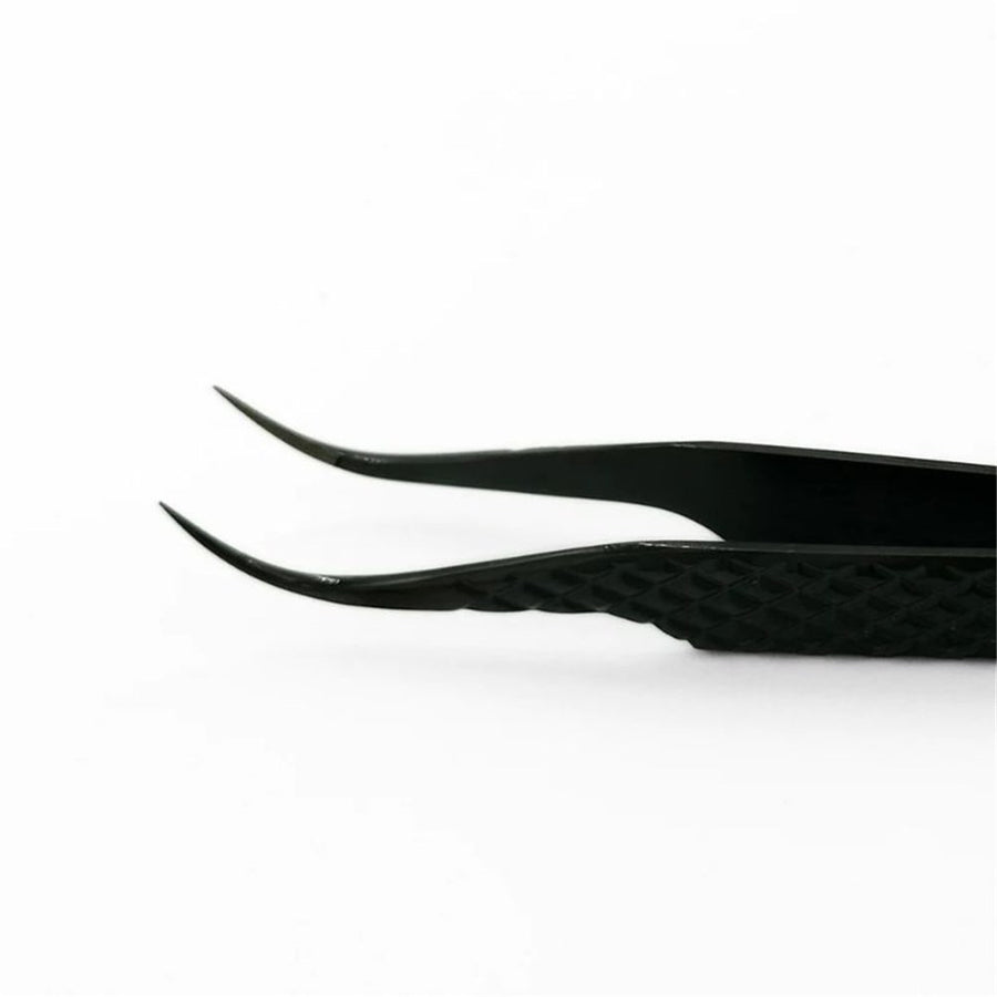 Elleebana Ellee-Flow - Pro Curved Tweezer (Black Plasma Coated) EACH