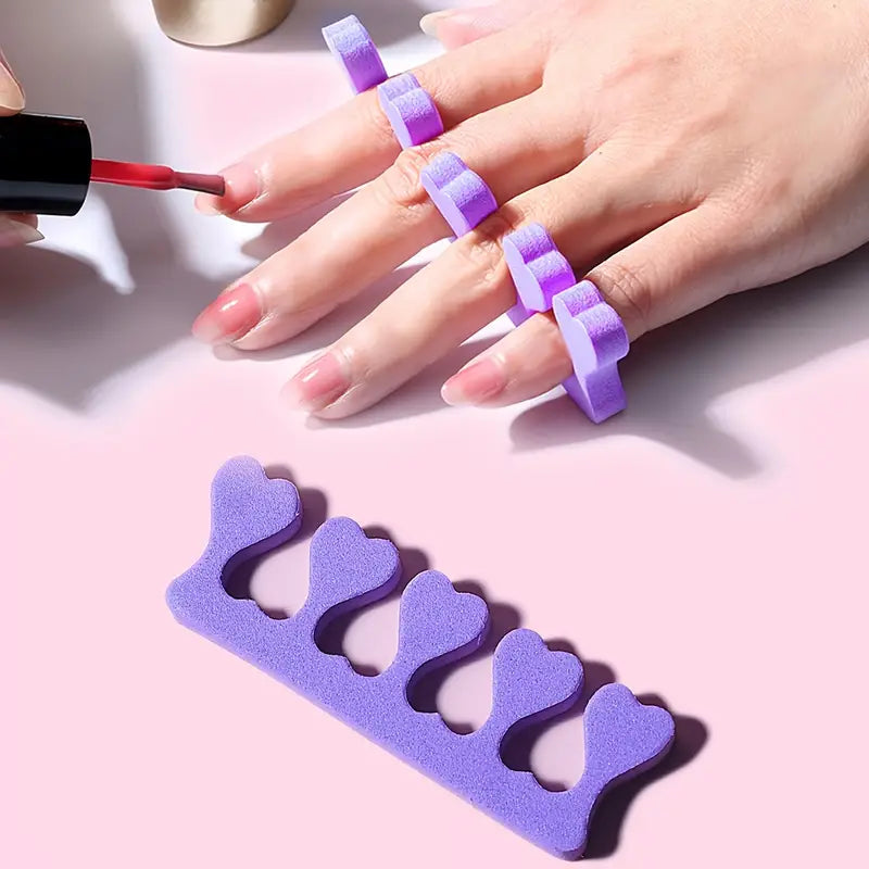 20pcs/1 Pack Professional Nail Art Toes Separators Fingers Foots Sponge Soft Gel UV - Mix Coulors - Professional Salon Brands