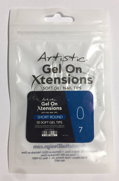 Artistic Gel On Xtensions Short Round Refill #7 50pk - Professional Salon Brands
