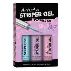 Artistic Nail Design 3pc Striper Gel Kit - Pastels - Professional Salon Brands