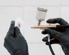 Brow Code Air Brush and Pro Stain Kit Plus Stencils and Liquid Peroxide - Professional Salon Brands