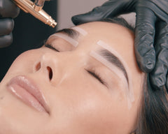 Brow Code Air Brush and Pro Stain Kit Plus Stencils and Liquid Peroxide - Professional Salon Brands