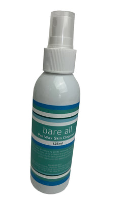 Bare All Pre Wax Skin Cleanser 125ML - Professional Salon Brands