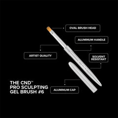 CND™ Tool – Brush Pro Sculpting Gel Oval Brush #6