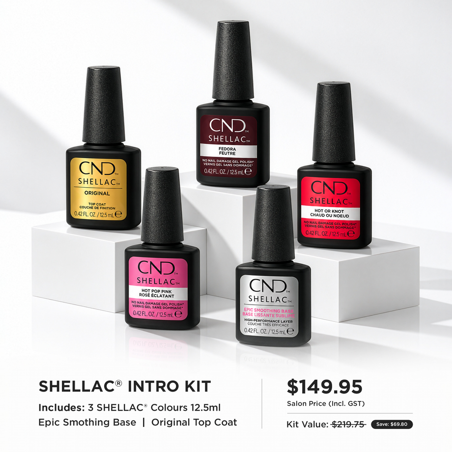 CND™ SHELLAC® Intro Kit 5 x 12.5mL - Professional Salon Brands
