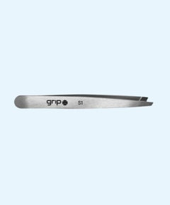 Caronlab GRIP® Tweezer Slanted Tip Stainless Steel - Professional Salon Brands