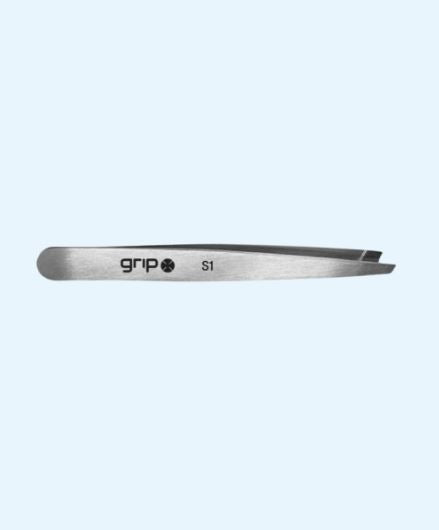 Caronlab GRIP® Tweezer Slanted Tip Stainless Steel