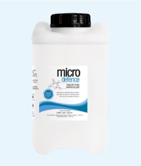 Caronlab Micro Defence Sanitising Gel Hand & Body 5L