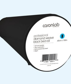 Caronlab Professional Disposable Bed Roll Diamond Weave Black - Professional Salon Brands