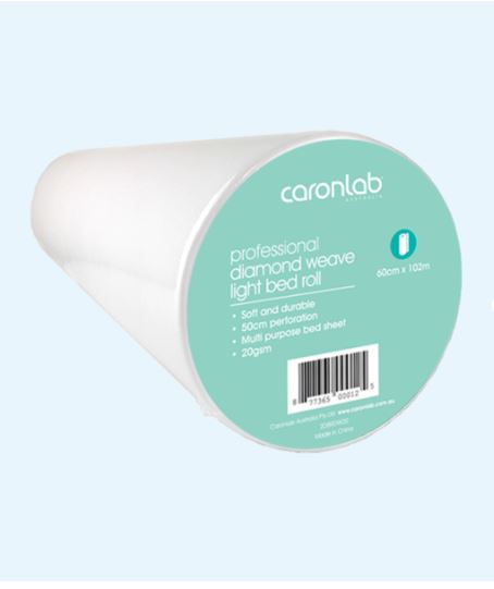Caronlab Professional Disposable Bed Roll Diamond Weave Light