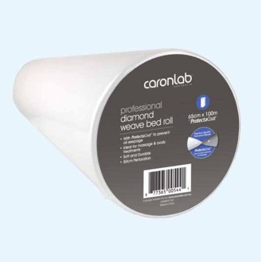 Caronlab Professional Disposable Bed Roll Diamond Weave with ProtectaCoat 100M