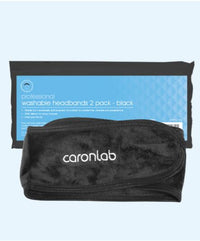 Caronlab Professional Washable Headbands Black 2PK