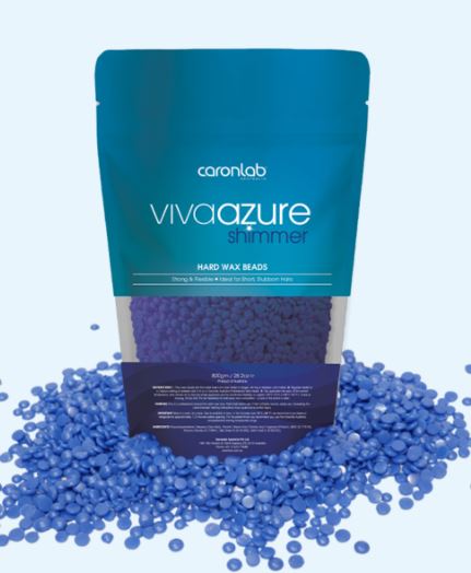 Caronlab Viva Azure Shimmer Hard Wax Beads Pouch 800ML