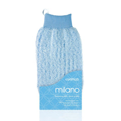 Caronlab Milano Exfoliating Mitt - Light Blue; Ideal for use prior to hair removal and spray tanning.