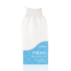 Caronlab Milano Exfoliating Mitt - White; Ideal for use prior to hair removal and spray tanning.