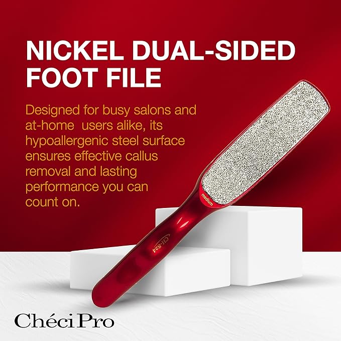 Checi Professional Foot File - Dual-Sided (Medium/Coarse) - Professional Salon Brands