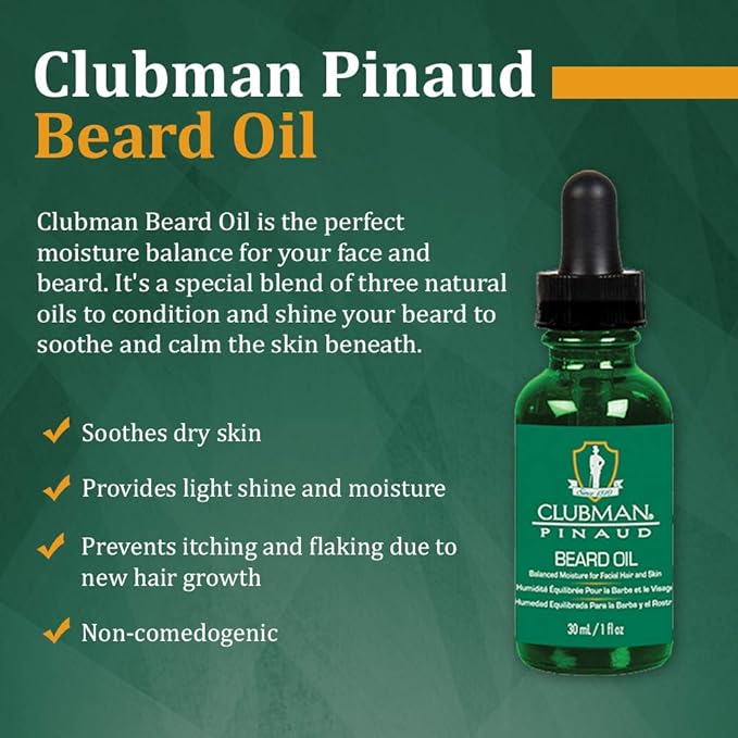 Clubman Pinaud Beard Oil 30ml - Professional Salon Brands