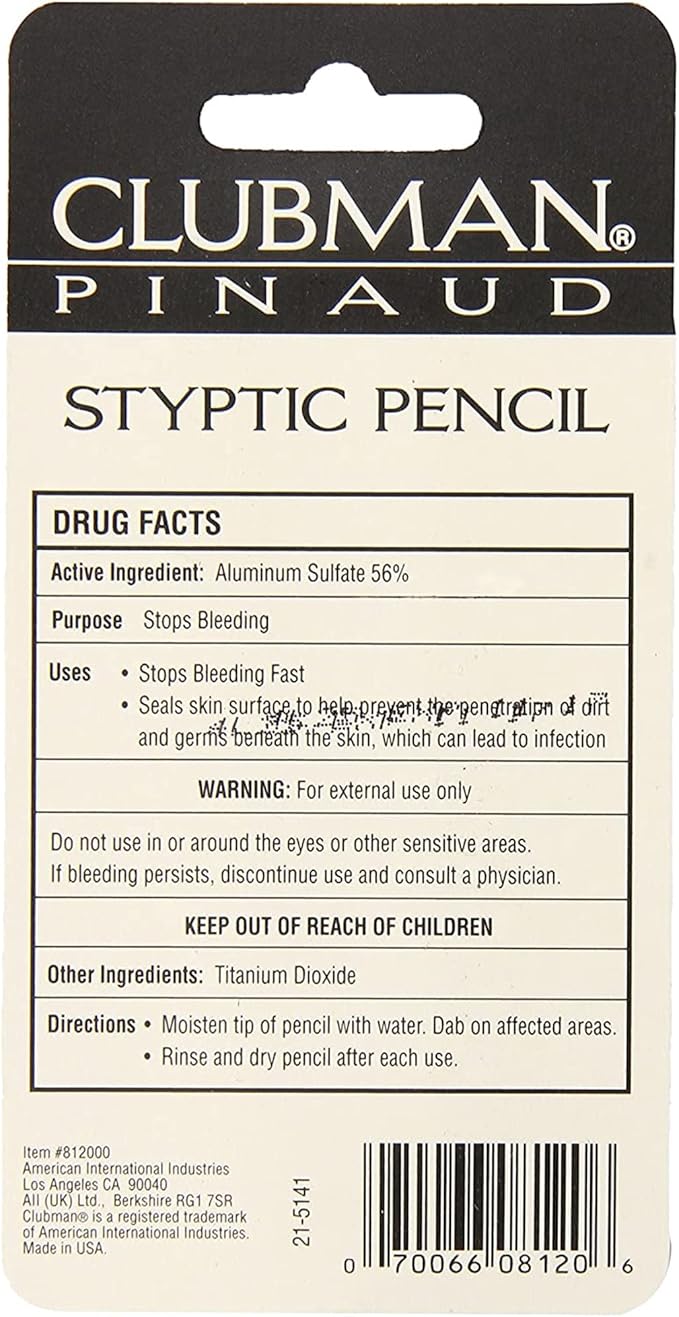 Clubman Pinaud Styptic Pencil 9g - Professional Salon Brands