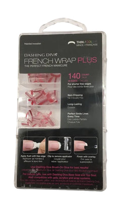 Dashing Diva French Wrap Plus Red 140 Tips - Professional Salon Brands
