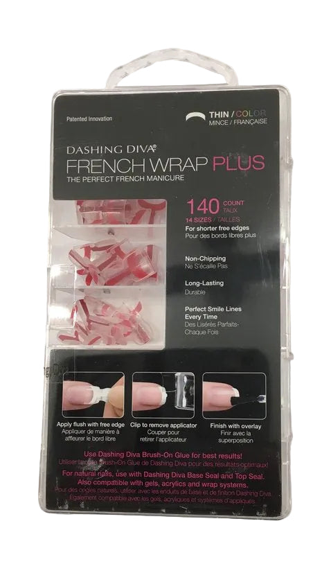 Dashing Diva French Wrap Plus Red 140 Tips