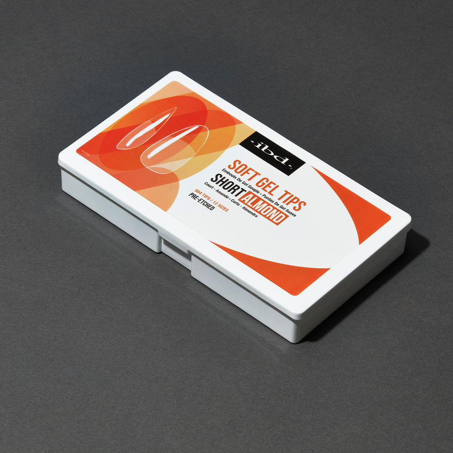 IBD Soft Gel Tips - Short Almond 504 Tips / 12 Sizes