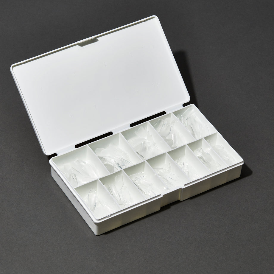 ibd Soft Gel Tips - Medium Stiletto 504 Tips / 12 Sizes - Professional Salon Brands