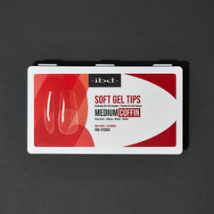 ibd Soft Gel Tips - Medium Coffin 504 Tips / 12 Sizes - Professional Salon Brands