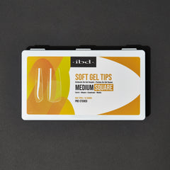 ibd Soft Gel Tips - Medium Square 504 Tips / 12 Sizes - Professional Salon Brands