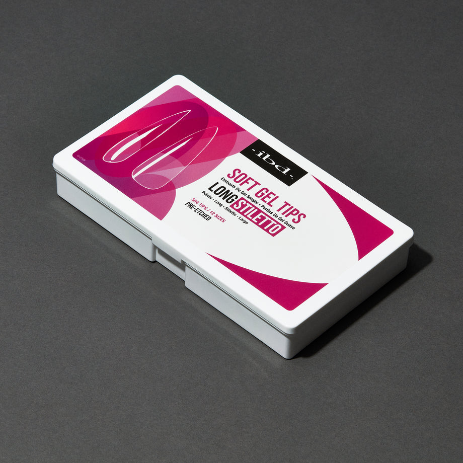 IBD Soft Gel Tips - Long Stiletto 504 Tips / 12 Sizes