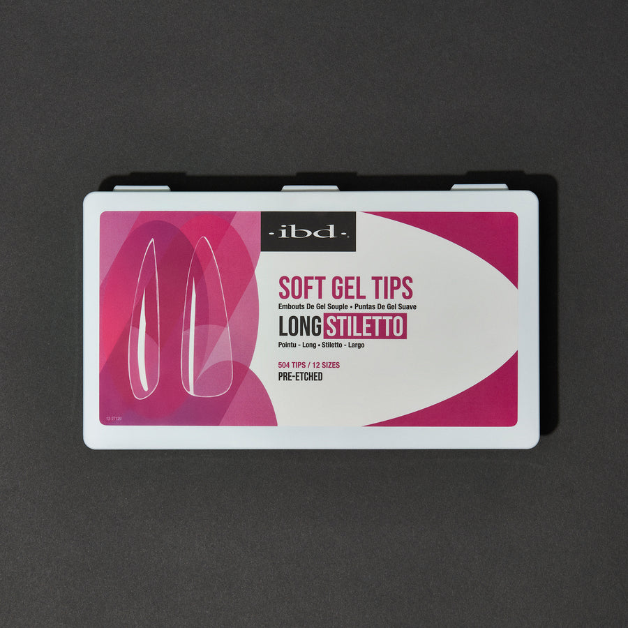 IBD Soft Gel Tips - Long Stiletto 504 Tips / 12 Sizes