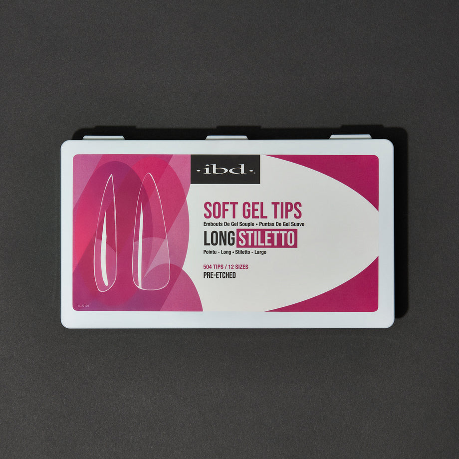 IBD Soft Gel Tips - Long Stiletto 504 Tips / 12 Sizes