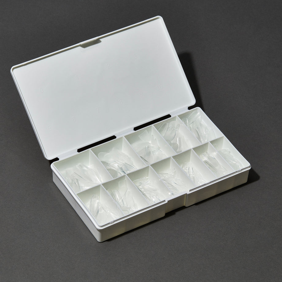 ibd Soft Gel Tips - Long Coffin 504 Tips / 12 Sizes - Professional Salon Brands