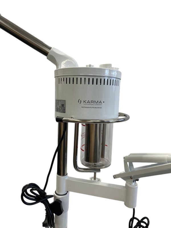 Karma Compact Facial Steamer with Ozone with LED Magnifying Lamp - Professional Salon Brands