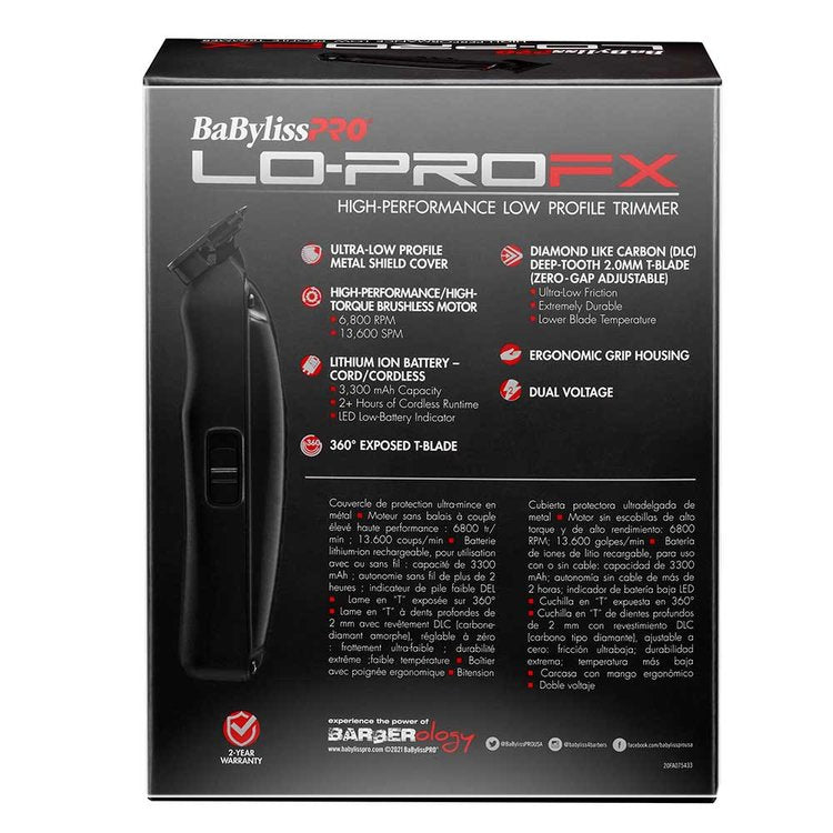 BaByliss PRO LoPROFX High Performance Low Profile Trimmer - Professional Salon Brands