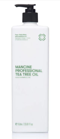 Mancine Professional Tea Tree Oil / Face + Body Wash 1 Litre - Professional Salon Brands
