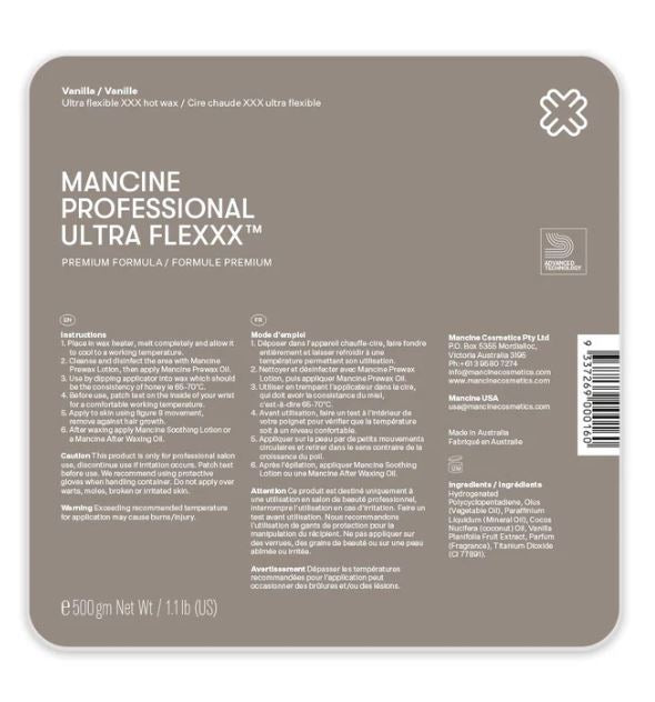 Mancine Hot Wax Ultra Flexxx Vanilla 500gm