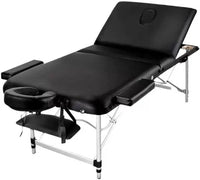 Portable Aluminium Massage Table - Black