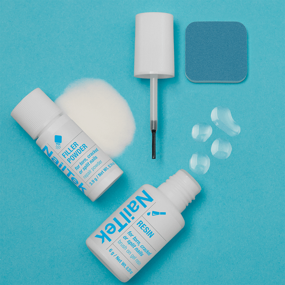 Nail Tek Nail Repair For Torn, Cracked Or Split Nails 2pc Kit - Professional Salon Brands