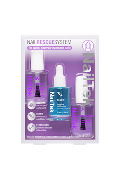 Nail Tek Nail Rescue For Weak Severely Damaged Nails 3pc Kit - Professional Salon Brands
