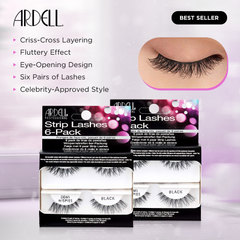 Ardell Lashes Invisibands Natural Demi Wispies Black 6pk - Professional Salon Brands