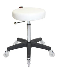 Turbo White Stool with Black Base