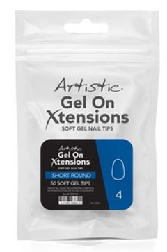 Artistic Gel On Xtensions Short Round Refill #4 50pk - Professional Salon Brands